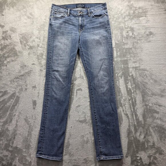 Lucky Brand Jeans Womens 10/30 Blue Brooke Straight Medium Wash Stretch Denim - Picture 1 of 12